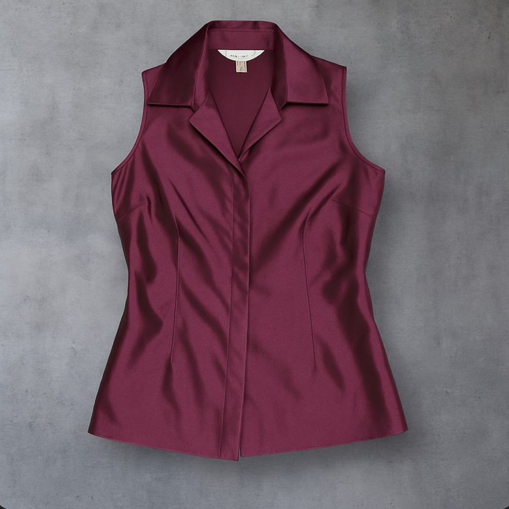 Elegant Burgundy Sleeveless Top